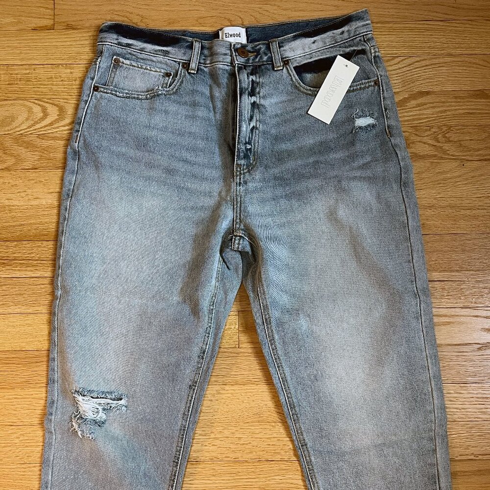 Elwood Cobain Denim Cropped Jeans / AGED LIGHT INDIGO / 32